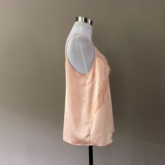 Camisole Peach V Neck  Lacy Medium Cami - Picture 5 of 8